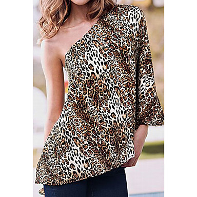 leopard print asymmetric top