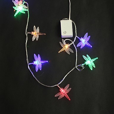 40-LED 5M Multicolor Dragonfly Color Changing String Fairy Lights for Christmas Party Wedding ...