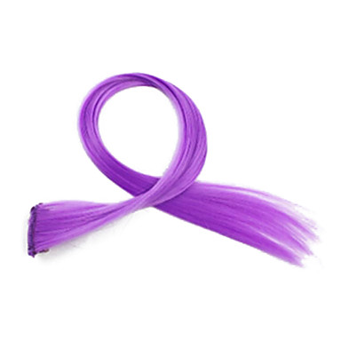 Light Purple Clip In Hair Extensions Synthetic Hair Pieces ...