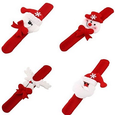 4Pcs Christmas Decor Cute Slap Bracelet