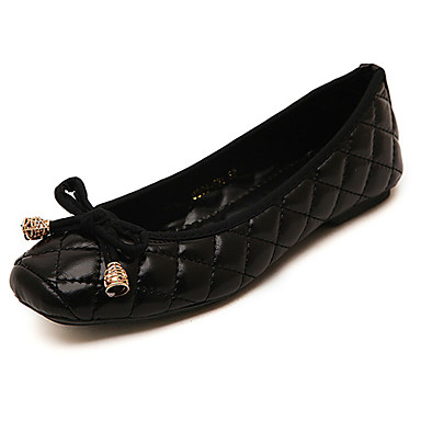 black square toe flats