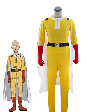 One Punch Man Saitama Yellow Uniform Cloth Cosplay Costume