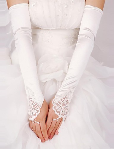 Opera Length Fingerless Glove Satin Lace Bridal Gloves 2318679 2017 6 99